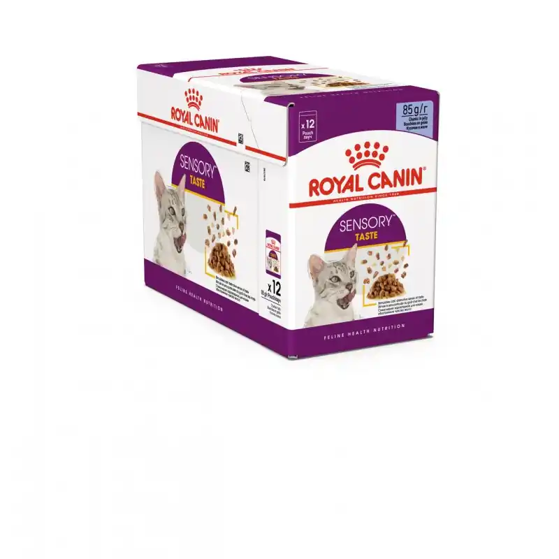 ALIMENT HUMIDE CHAT SENSORY TASTE GELÉE 12X85G ROYAL CANIN Produit De Marque