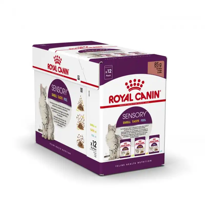 ALIMENT HUMIDE CHAT SENSORY MULTI PACK SAUCE 12X85G ROYAL CANIN Bon Marché