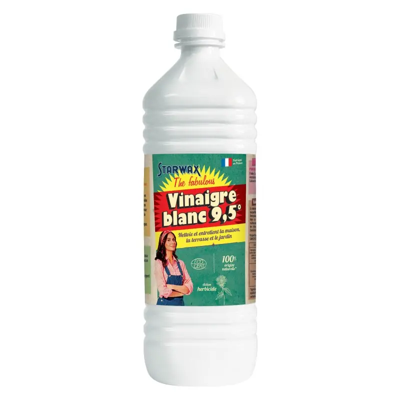 VINAIGRE BLANC 9,5° SANS PARFUM 1L – STARWAX THE FABULOUS Usine Directe