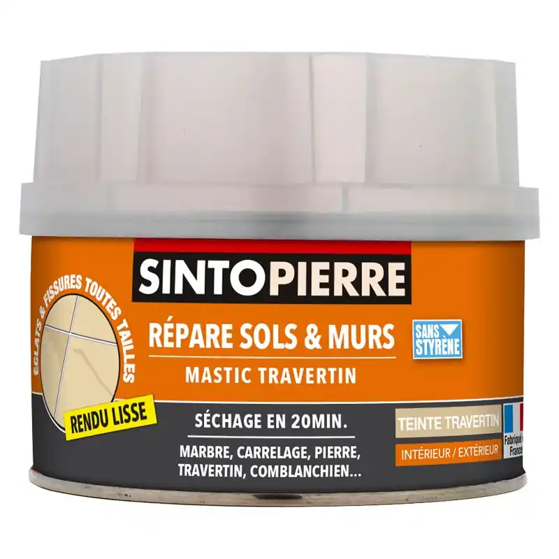 RÉPARE SOLS/MURS TEINTE TRAVERTIN 280G – SINTOPIERRE Vente Directe