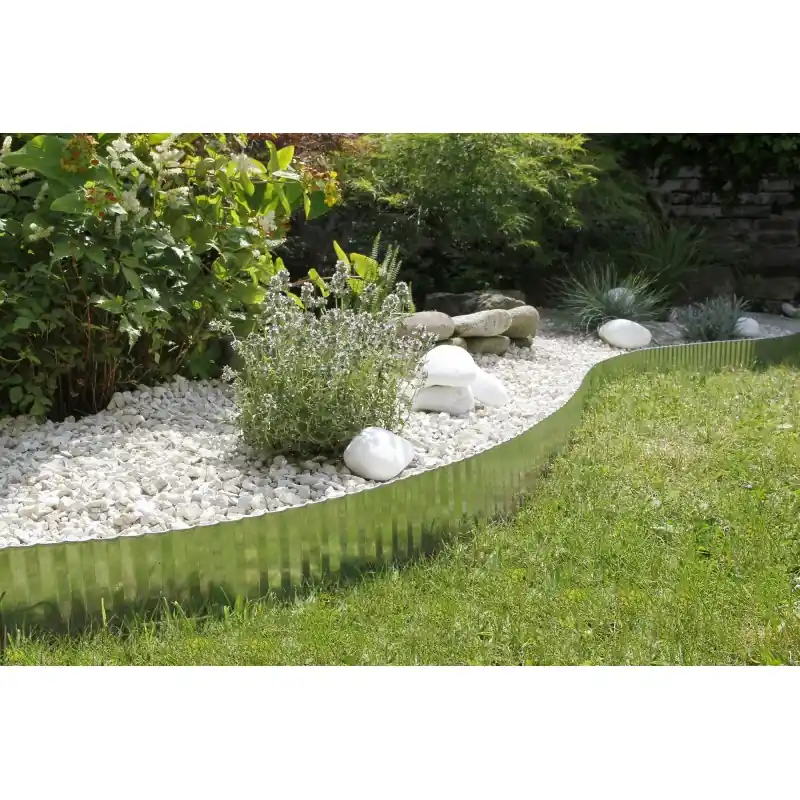 BORDURE EN MÉTAL 0.14X6M ACIER GALVANISÉ – NORTENE Petit Prix