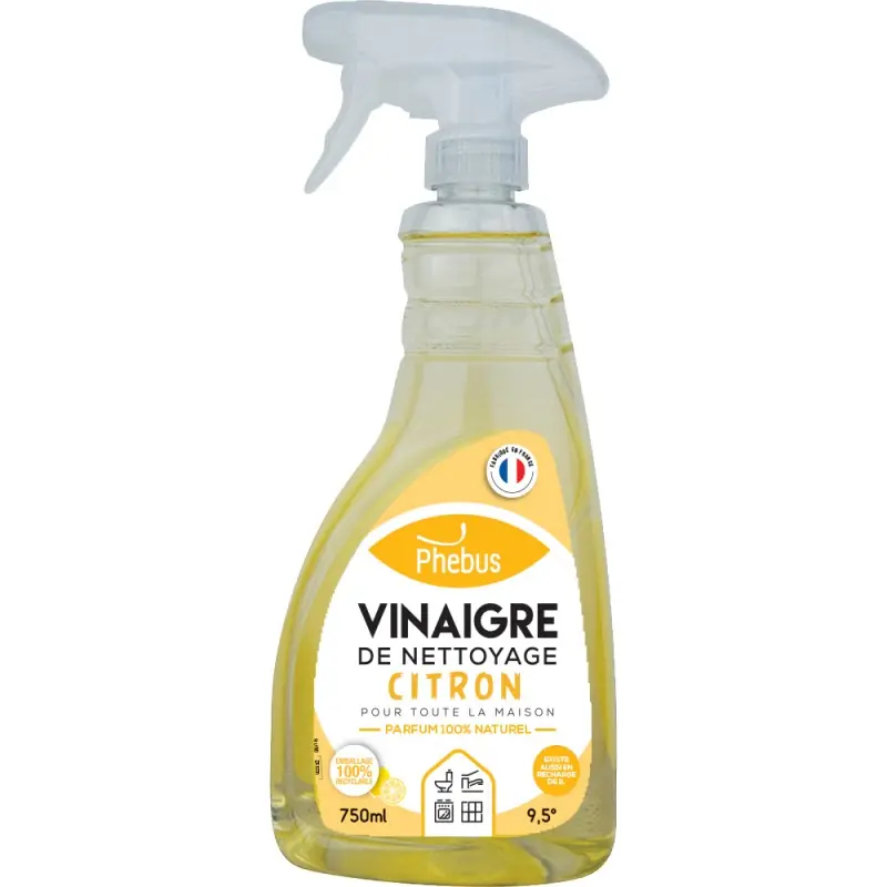 VINAIGRE DE NETTOYAGE CITRON 9.5° 750ML – PHEBUS Dernière Chance