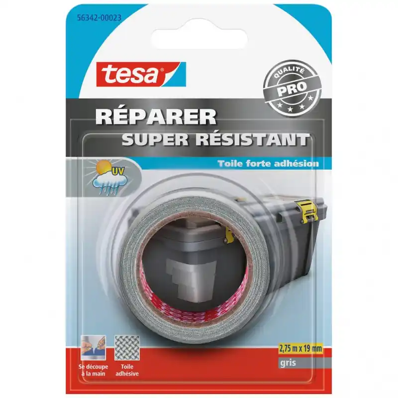 Satisfait Ou Remboursé ADHÉSIF TOILÉ RÉSISTANT GRIS 2.75MX19MM – TESA