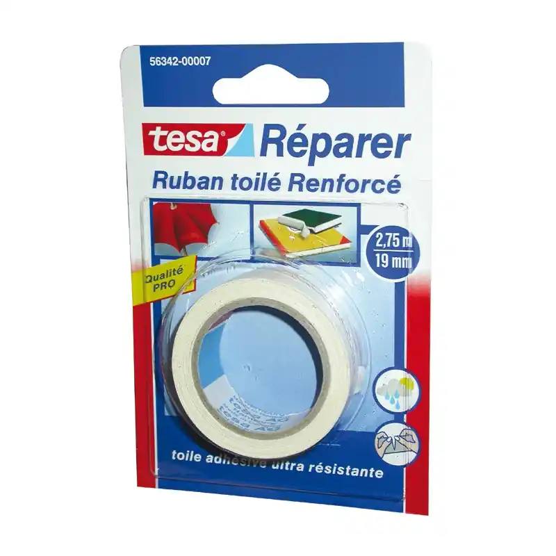 Achetez Aujourd&rsquo;hui ADHÉSIF TOILÉ RÉSISTANT BLANC 2.75MX19MM – TESA