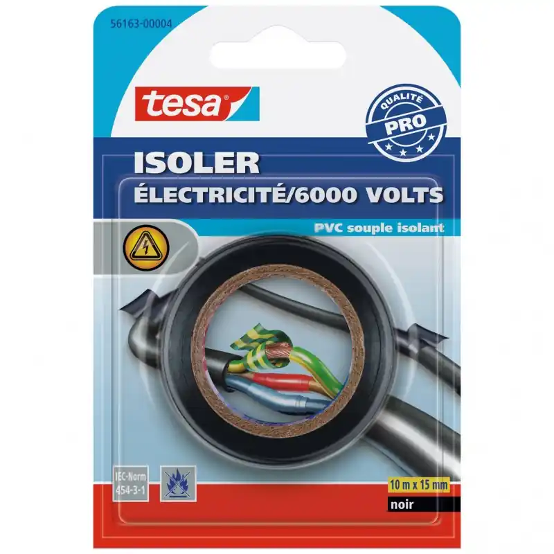 ADHÉSIF ISOLATION ÉLECTRIQUE NOIR 10MX15MM – TESA Top Vente