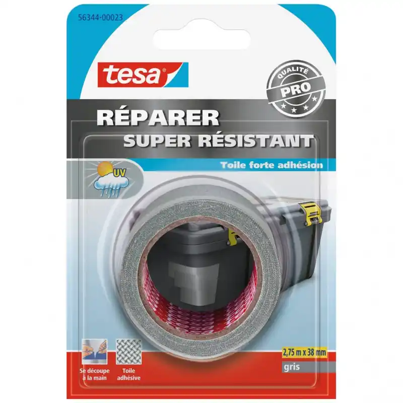 Dernière Chance ADHÉSIF RÉPARATION SUPER RÉSISTANT GRIS 2.75MX38MM – TESA