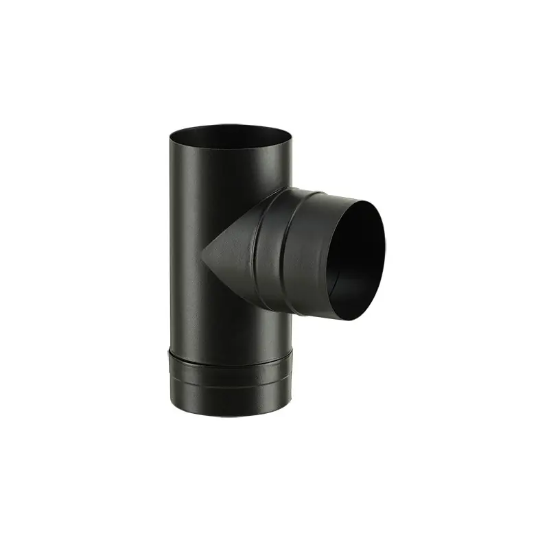 TÉ TAMPON EMAILLÉ NOIR Ø150MM Quantité Limitée