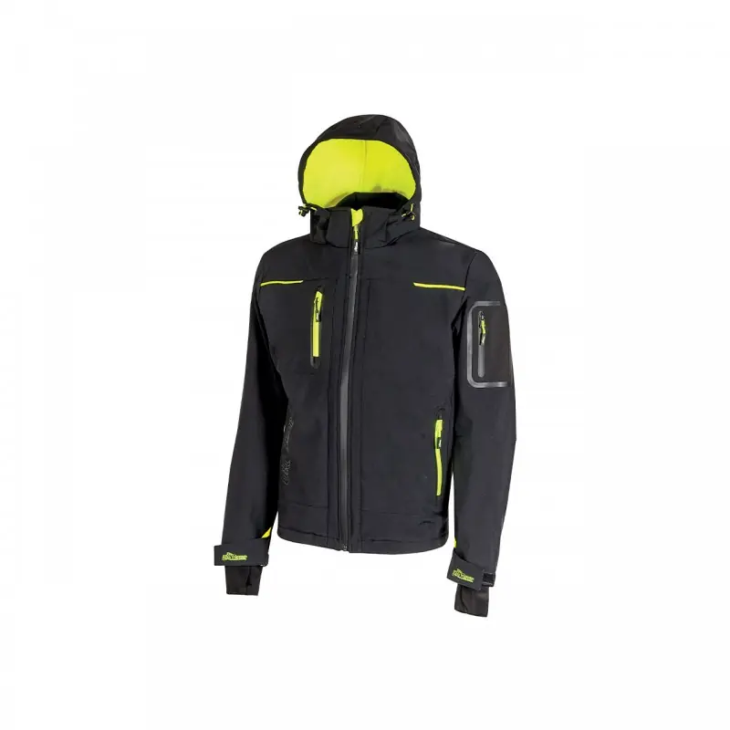 Offre Limitée VESTE EN TISSU SOFTSHELL HOMME SPACE BLACK CARBON – U-POWER