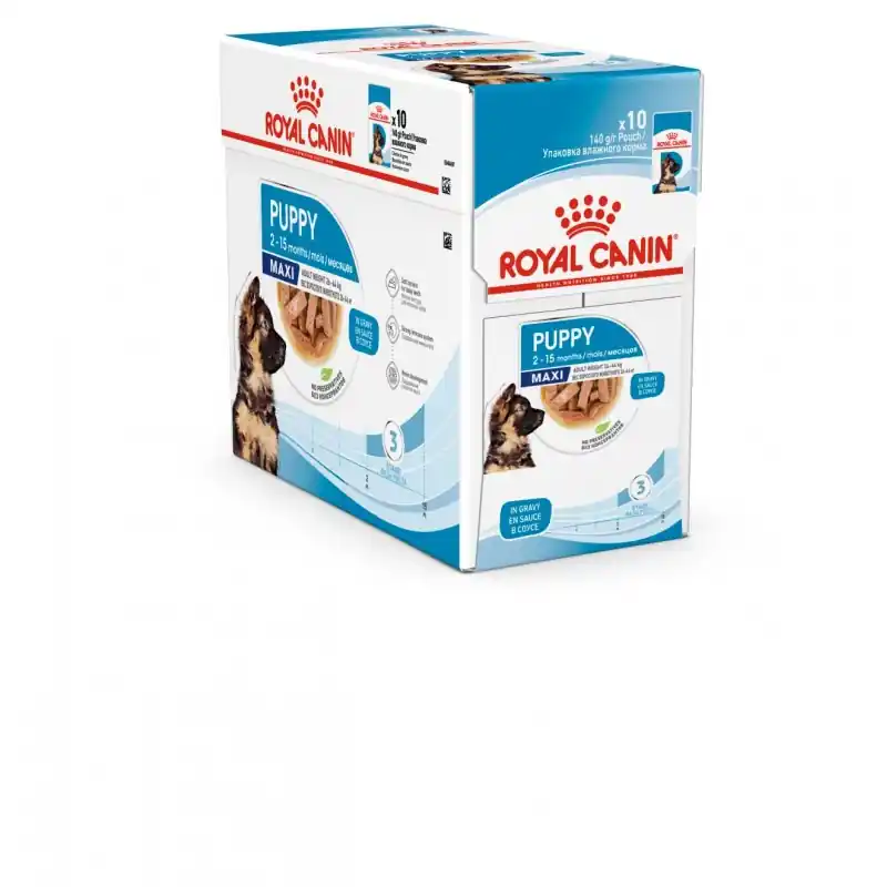 Achetez Aujourd&rsquo;hui CROQUETTES CHIEN MAXI PUPPY 10X140G – ROYAL CANIN