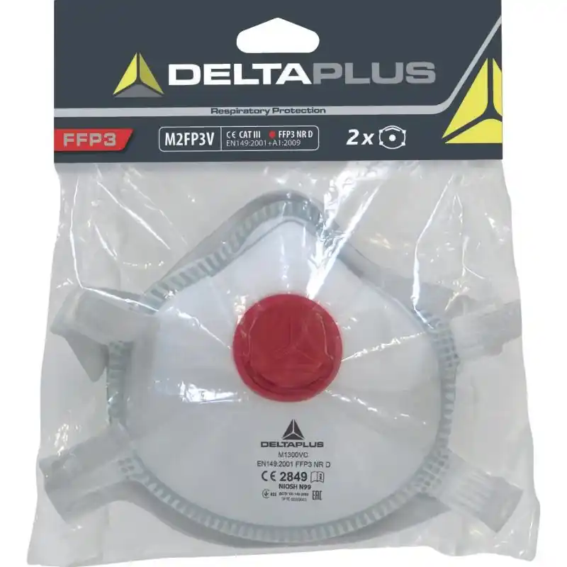 KIT DE 2 DEMI-MASQUES FFP3 A VALVE – DELTA PLUS Expédié Aujourd&rsquo;hui