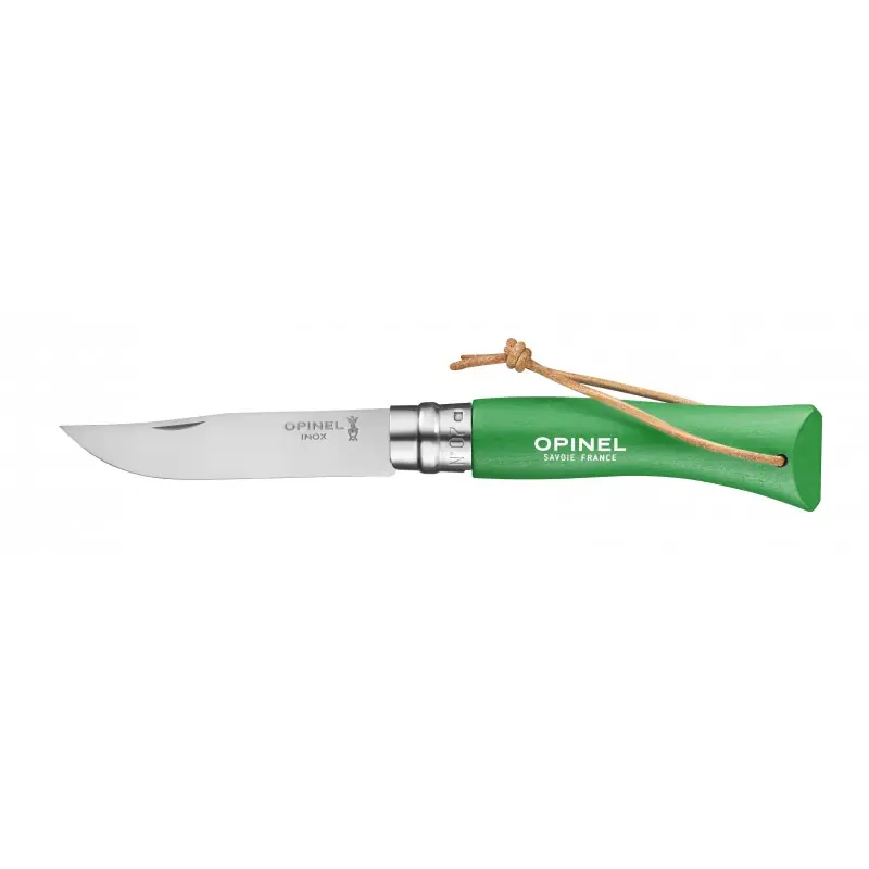 Nouvelle Collection COUTEAU BAROUDEUR N°7 INOX 8CM VERT PRAIRIE - OPINEL