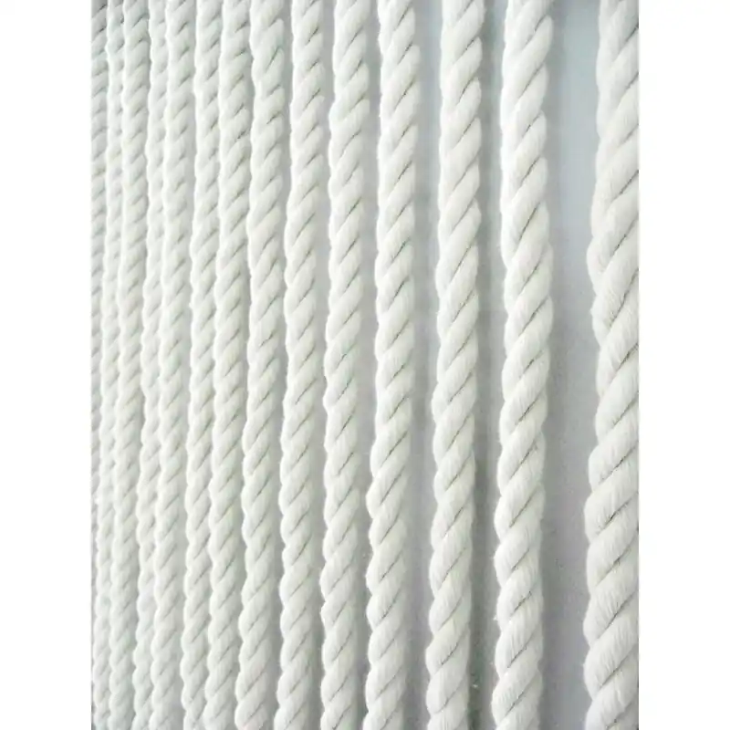 RIDEAU CORDAGE BLANC COTON TRESSÉ 90X200CM – MOREL Prix Promo