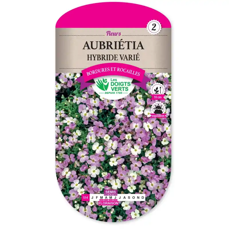 AUBRIETIA HYBRIDE VARIÉE – CATÉGORIE 2 – LES DOIGTS VERTS Meilleure Vente