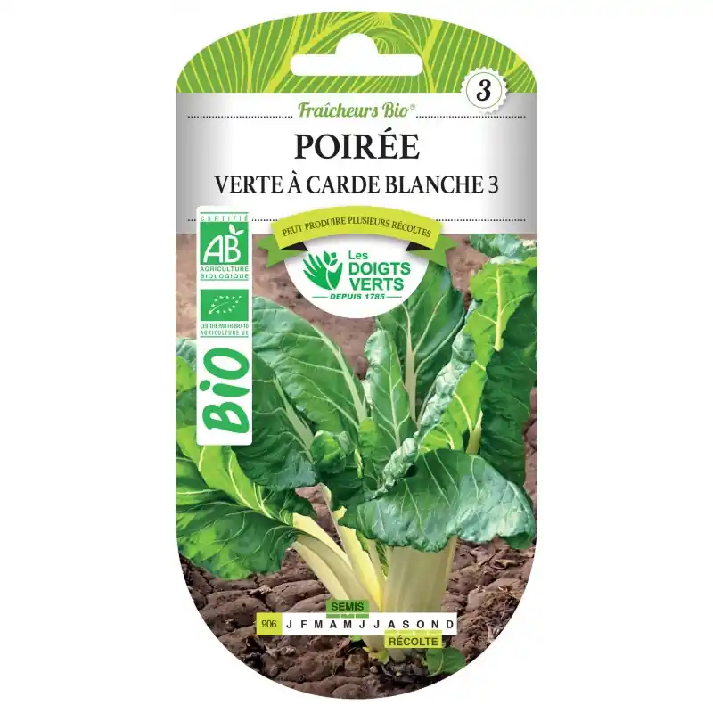 POIRÉE VERTE A CARDE BLANCHE 3 BIO - CATÉGORIE 3 - LES DOIGTS VERTS Soldes