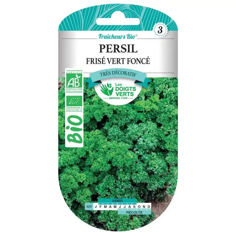 Achetez Aujourd&rsquo;hui PERSIL FRISÉ VERT FONCÉ BIO – CATÉGORIE 3 – LES DOIGTS VERTS