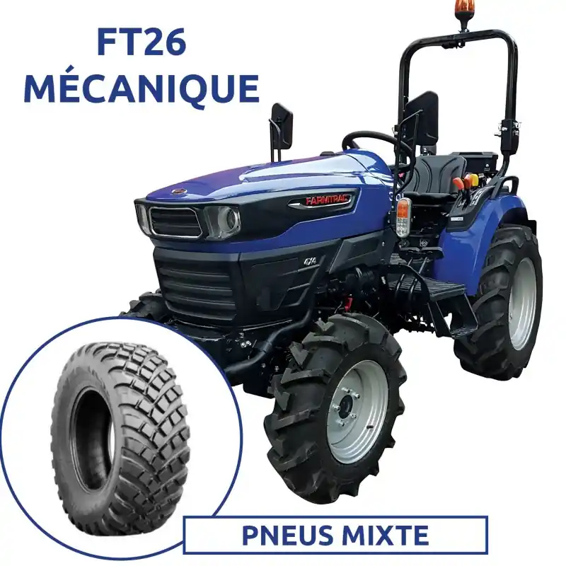 Nouvelle Collection TRACTEUR FARMTRAC FT26 ARCEAU - MECA - PNEU MIXTE