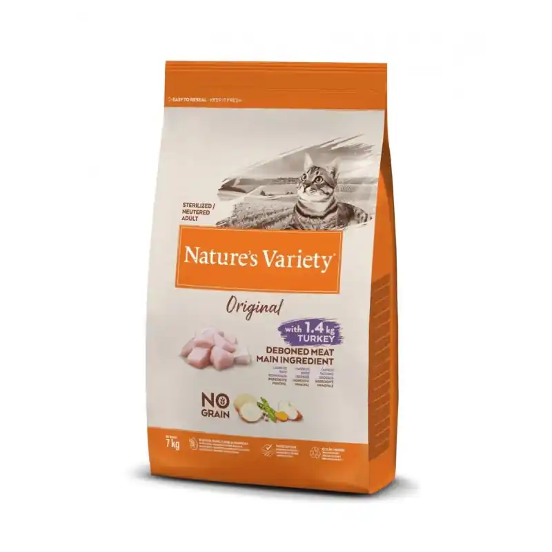 ORIGINAL NO GRAIN STERILIZED DINDE 7KG – NATURE‘S VARIETY Prix Cassé