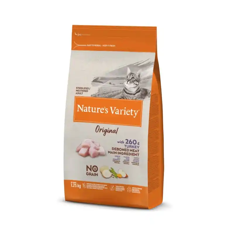 ORIGINAL NO GRAIN STERILIZED DINDE 1.25KG – NATURE‘S VARIETY Prix Réduit