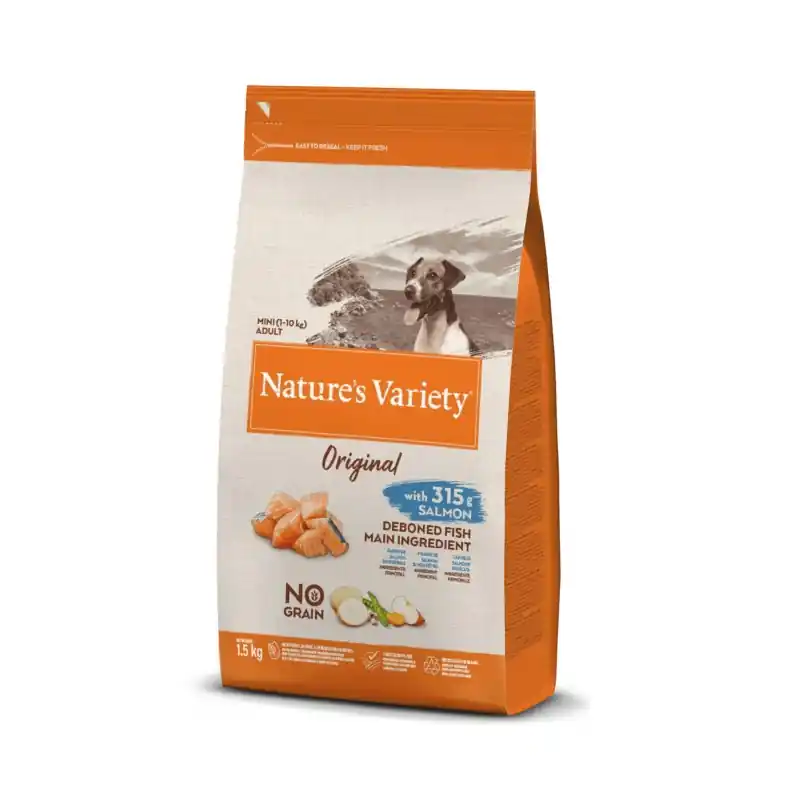 ORIGINAL NO GRAIN MINI SAUMON 1.5KG – NATURE‘S VARIETY Bon Plan