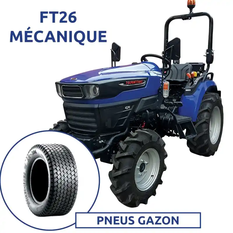 Nouvel Arrivage TRACTEUR FARMTRAC FT26 ARCEAU - MECA - PNEU GAZON