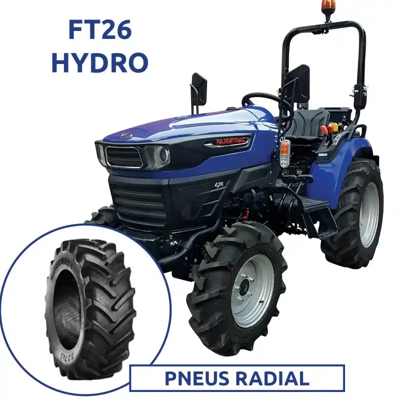 TRACTEUR FARMTRAC ARCEAU FT26 – HST – PNEU RADIAL Meilleur Choix