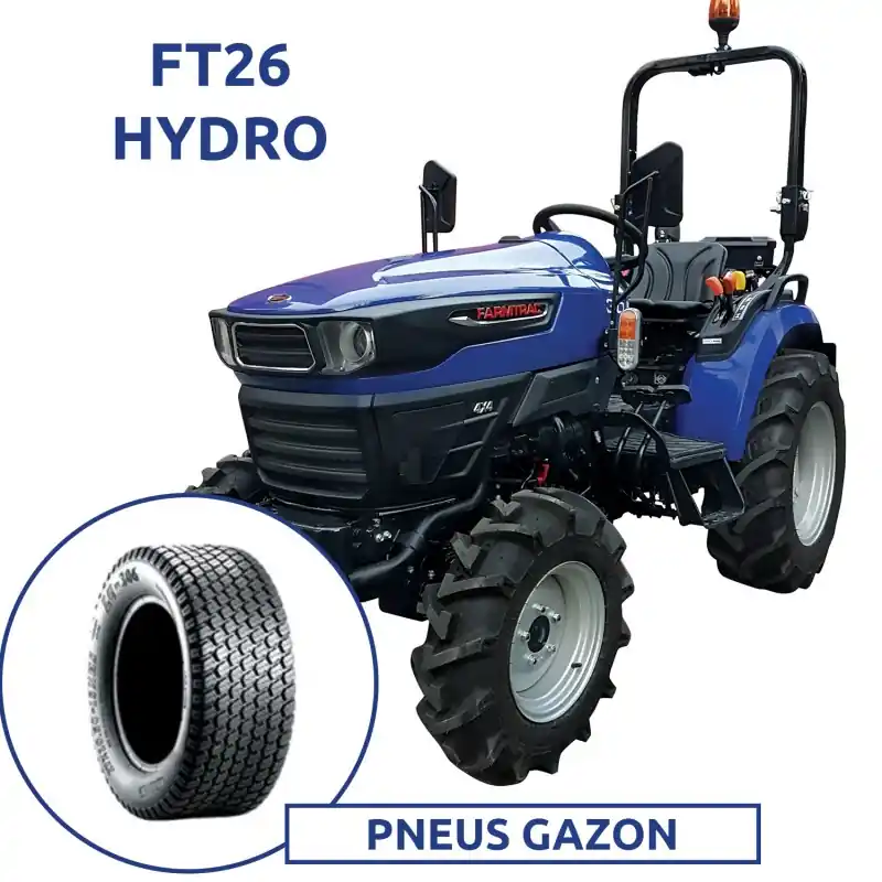TRACTEUR FARMTRAC FT26 ARCEAU – HST – PNEU GAZON Livraison Express