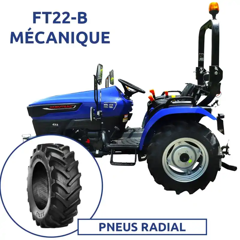 TRACTEUR FARMTRAC FT22-B ARCEAU – MECA – PNEU RADIAL Affaire À Saisir