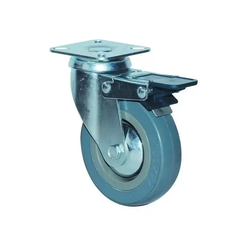 ROULETTE PIVOTANTE À PLATINE FREIN Ø80 – CAUJOLLE Petit Prix