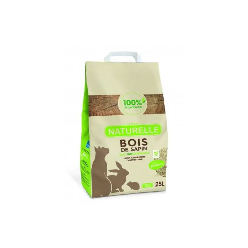 Jusqu&rsquo;à Épuisement Des Stocks LITIÈRE CHAT PERLINETTE BOIS DE SAPIN 10 KG 25L