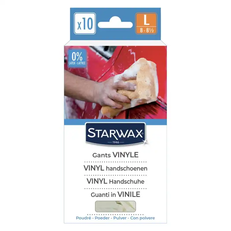 GANTS VINYL TAILLE L X10 - STARWAX Dernier Modèle
