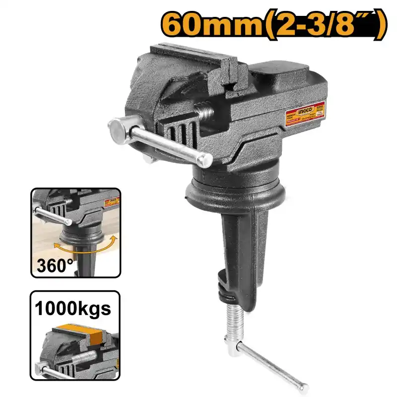 Offre Spéciale ÉTAU D‘ÉTABLI TOURNANT 6CM – INGCO