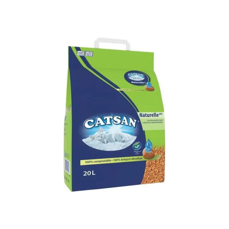 Haute Qualité LITIÈRE NATURELLE PLUS 20 L - CATSAN